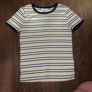 F21 Striped Ribbed Top